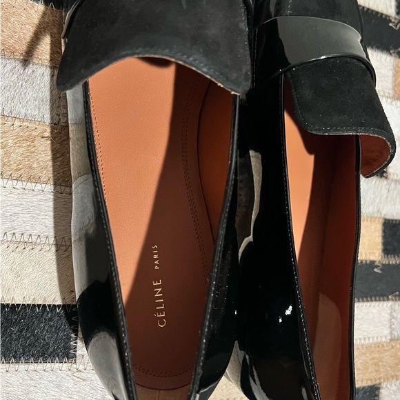 Black patent leather/suede flats - Picture 4 of 6